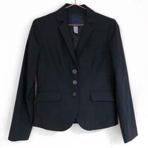 J. Crew Classic Blue Label 3-Button Blazer in Black Size 0 Petite